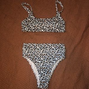Leopard print bikini